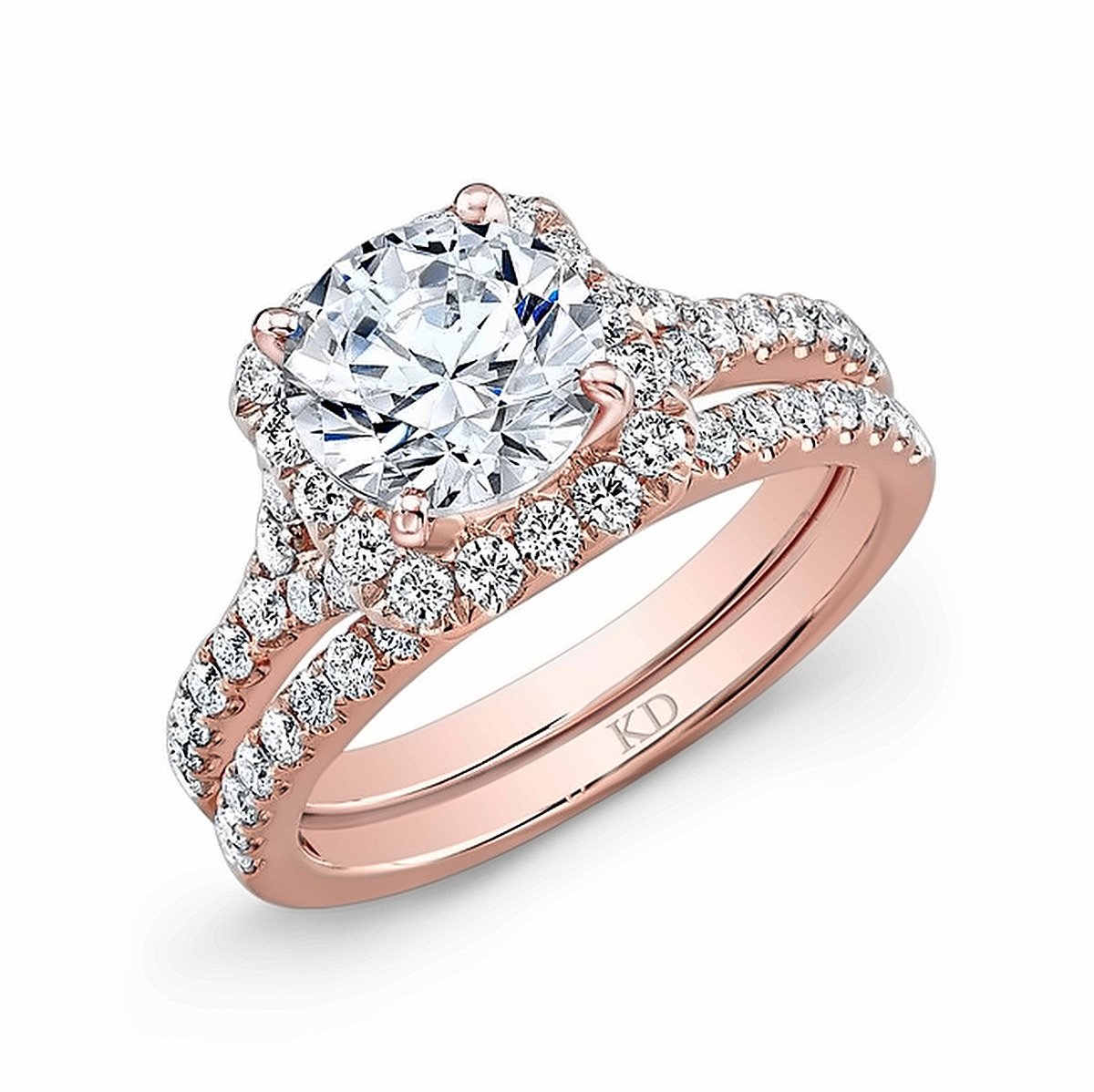 Diamond Cushion Halo Bridal Set