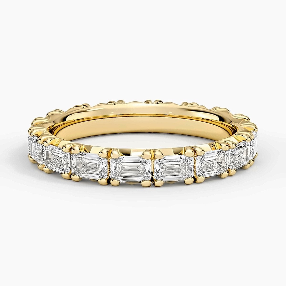 Emerald Cut Eternity Lab Diamond Ring (2 ct. tw.) in 14K Yellow Gold