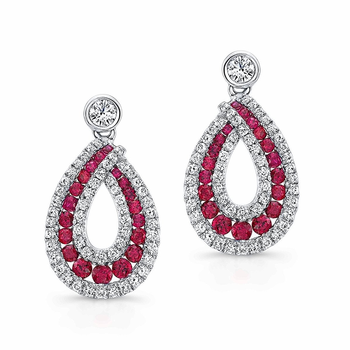Ruby Teardrop Earrings