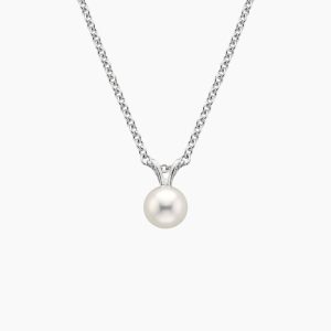 Premium Akoya Cultured Pearl Pendant (6mm) in Silver