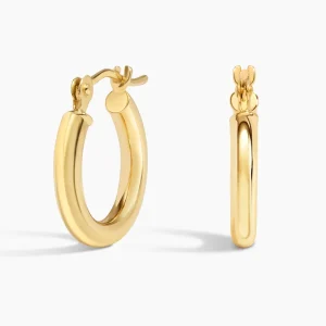 2mm Huggie Perfect Hoop Earrings in 14K Yellow Gold