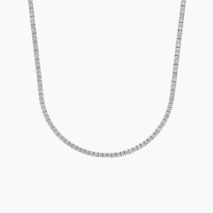 16 in. Perfect Four-Prong Lab Diamond Tennis Necklace (3 ct. tw.) in 14K White Gold