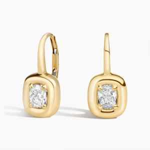 Andrea Cushion Lab Diamond Drop Earrings (7/8 ct. tw.) in 14K Yellow Gold