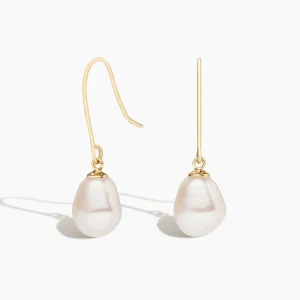 Baroque Freshwater Cultured Pearl Earrings in 14K Yellow Gold
