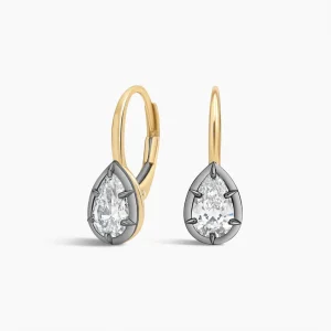 Harper Pear Lab Diamond Drop Earrings (1 2/5 ct. tw.) in 14K Yellow Gold