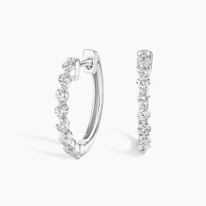 Marseille Diamond Hoop Earrings (1/2 ct. tw.) in 18K White Gold