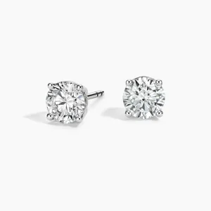 Perfect 4-Prong Certified Lab Diamond Stud Earrings (1 1/2 ct. tw.) in 18K White Gold