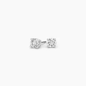 Perfect 4-Prong Lab Diamond Stud Earrings (1/4 ct. tw.) in 18K White Gold