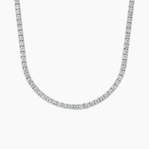 16 in. Perfect Four-Prong Lab Diamond Tennis Necklace (10 ct. tw.) in 18K White Gold