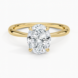 Freesia 2mm Solitaire Ring in 14K Yellow Gold