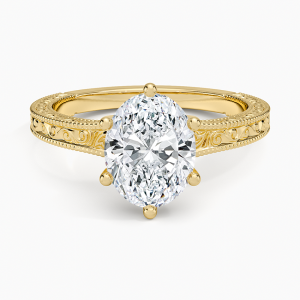 Hudson Engraved Ring in 14K Yellow Gold