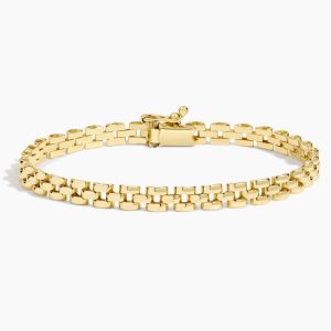 Jesse 6.5 in. Panther Link Chain Bracelet in 14K Yellow Gold