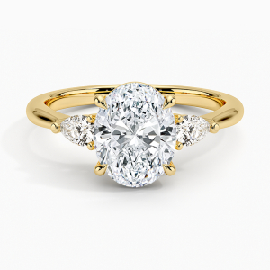 Petite Opera Three Stone Diamond Ring (1/4 ct. tw.) in 14K Yellow Gold