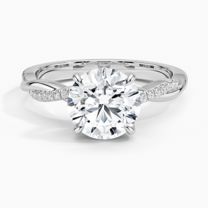 Petite Twisted Vine Diamond Ring (1/8 ct. tw.) in 14K White Gold