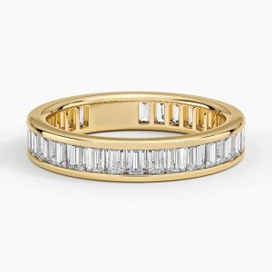 Channel Set Baguette Eternity Lab Diamond Ring (1 1/2 ct. tw.) in 14K Yellow Gold