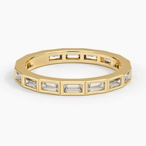 Bezel Baguette Eternity Lab Diamond Ring (3/4 ct. tw.) in 14K Yellow Gold