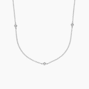 Marquesa Strand Diamond Necklace in Silver