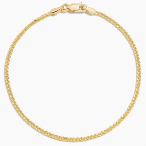 Dakota 6.5 in. Lightweight Wheat Chain Bracelet (1.25mm) in 14K Yellow Gold