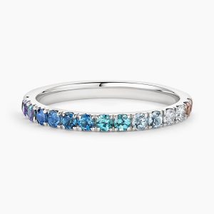 Coastal Ombre Ring in 14K White Gold