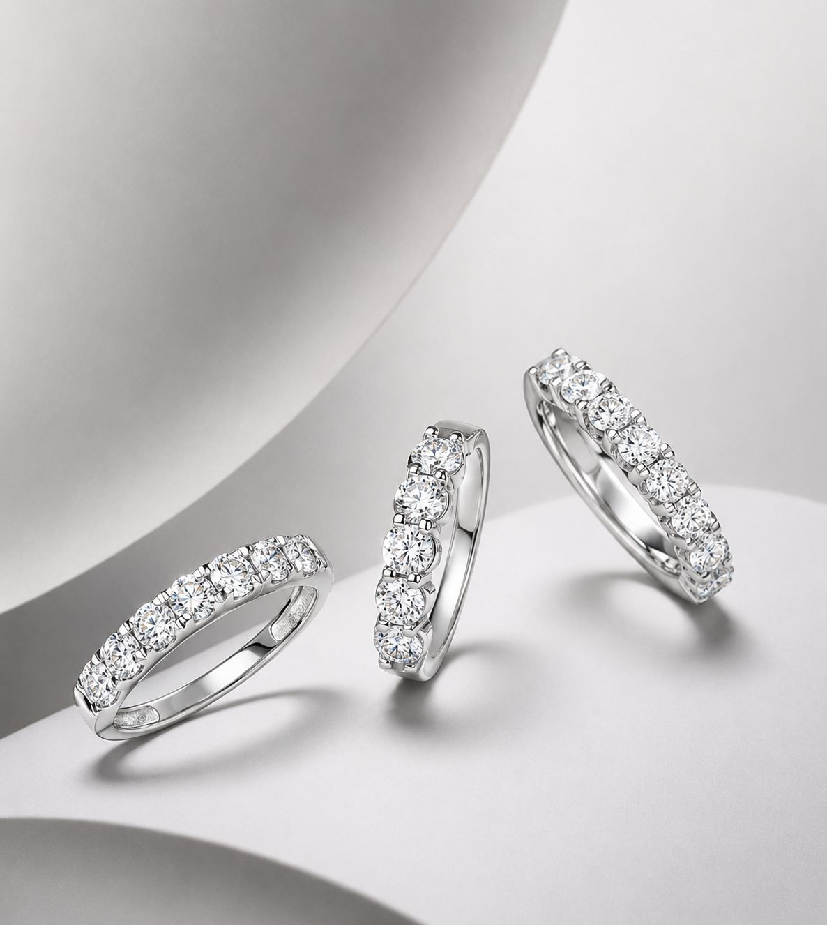 diamond eternity bands three styles by IDC Cayman Grand Cayman
