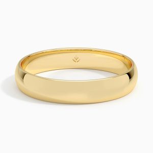 Slim Profile 4mm Wedding Ring in 14K Yellow Gold