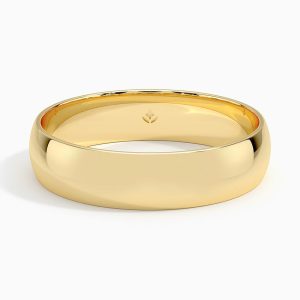 Slim Profile 5mm Wedding Ring in 14K Yellow Gold