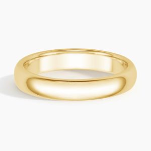 Comfort Fit 4mm Wedding Ring in 14K Yellow Gold